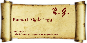 Morvai György névjegykártya