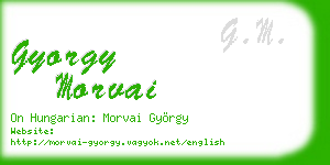 gyorgy morvai business card