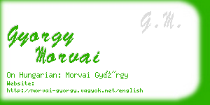 gyorgy morvai business card